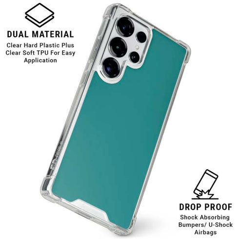 Teal Galaxy S25 Ultra Clear Case